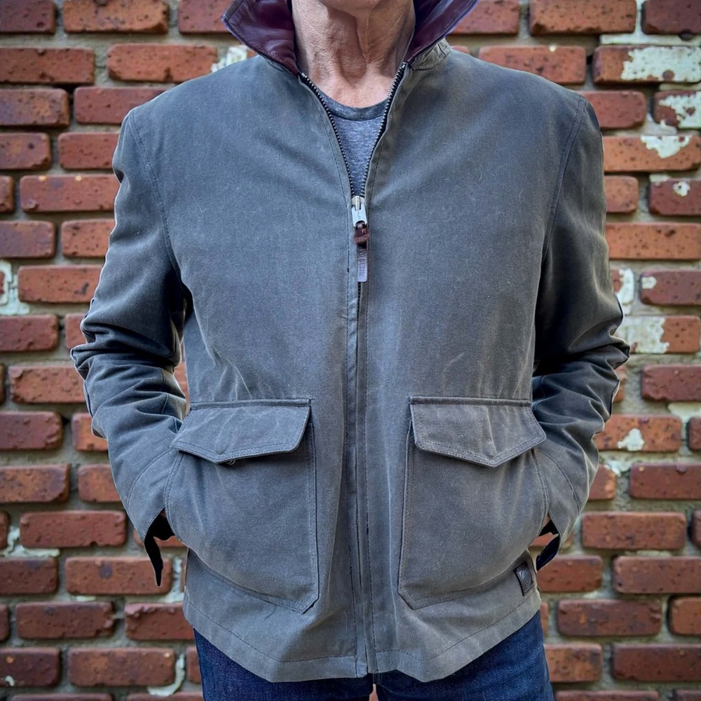 SOLD - Iron & Resin Navigator Jacket Waxed Canvas 1st Generation Charcoal Grey - Picture 3 of 12